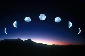 Várias posições da lua